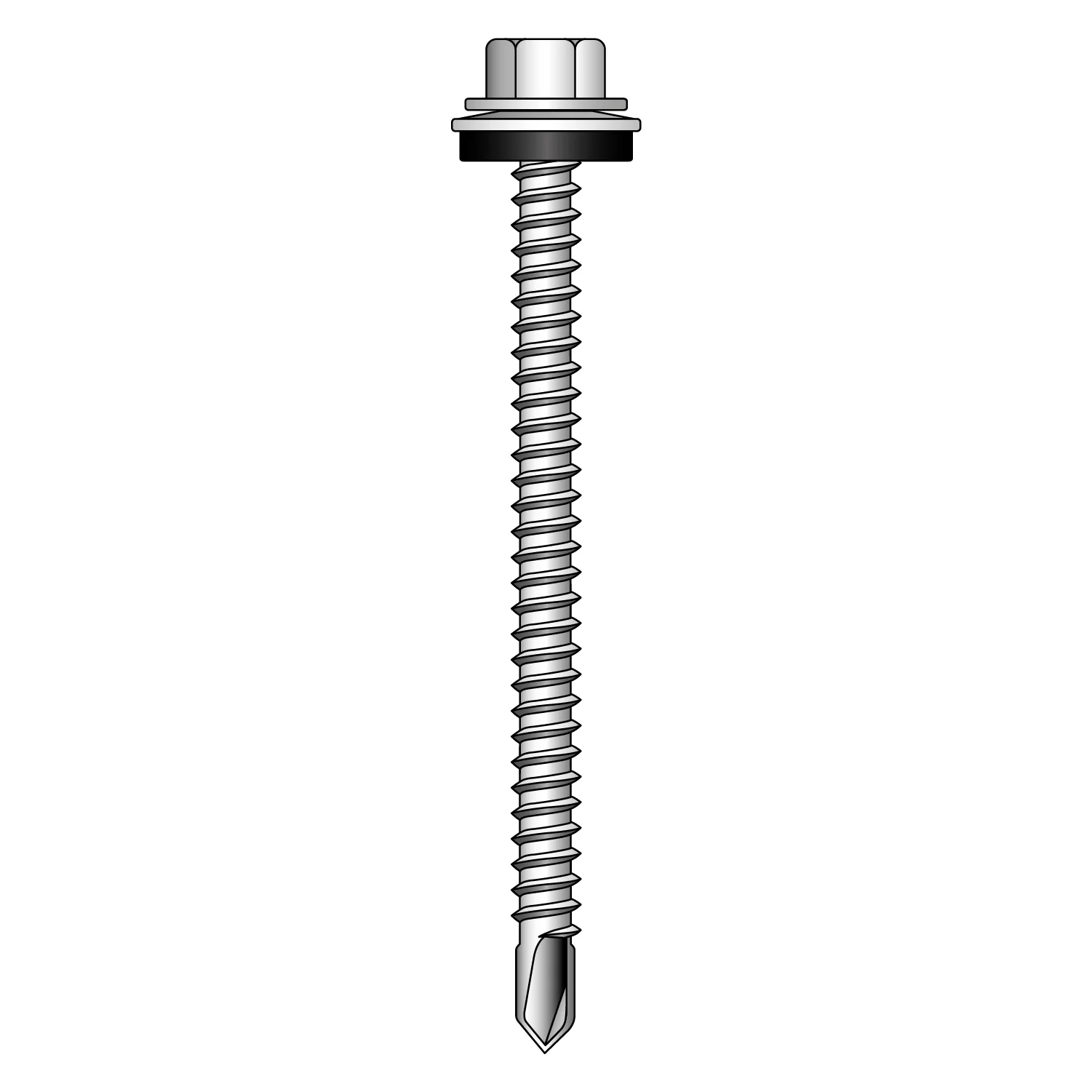 Metal Profiled Sheet to Light Section Fixings 6.5x70mm (Pack of 100) - Image 3