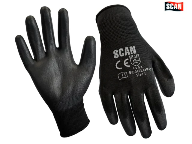 Black PU Coated Gloves