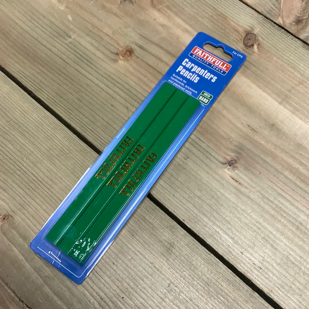 Carpenters Pencil 3pk Hard Green