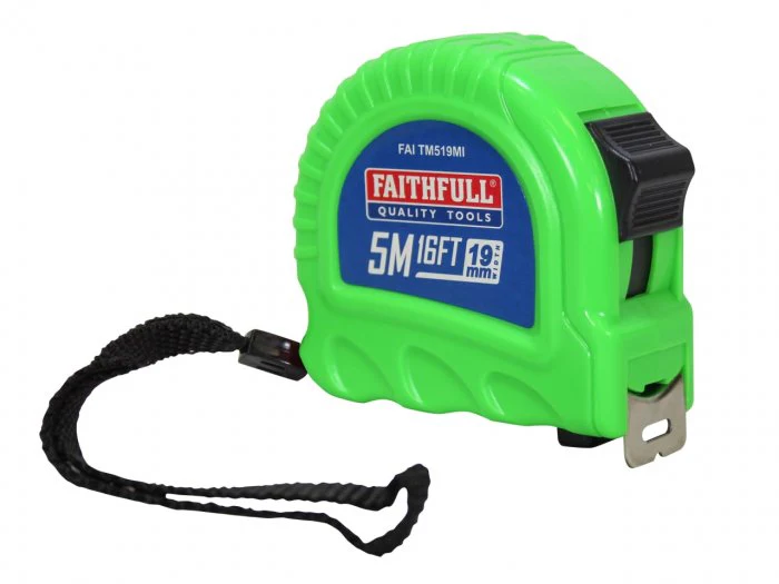 Faithfull FAITM519MI Twin Lock Tape Measure 5m/16ft (Width 19mm) - Image 2