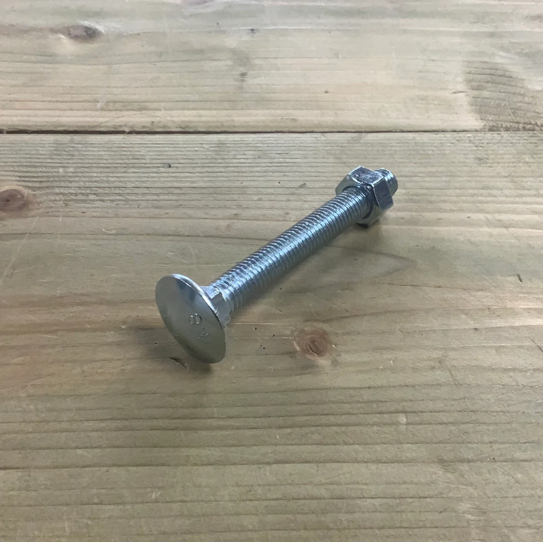 M12 X 100mm Cup Square Hex Coach Bolt & Nut. - Image 3