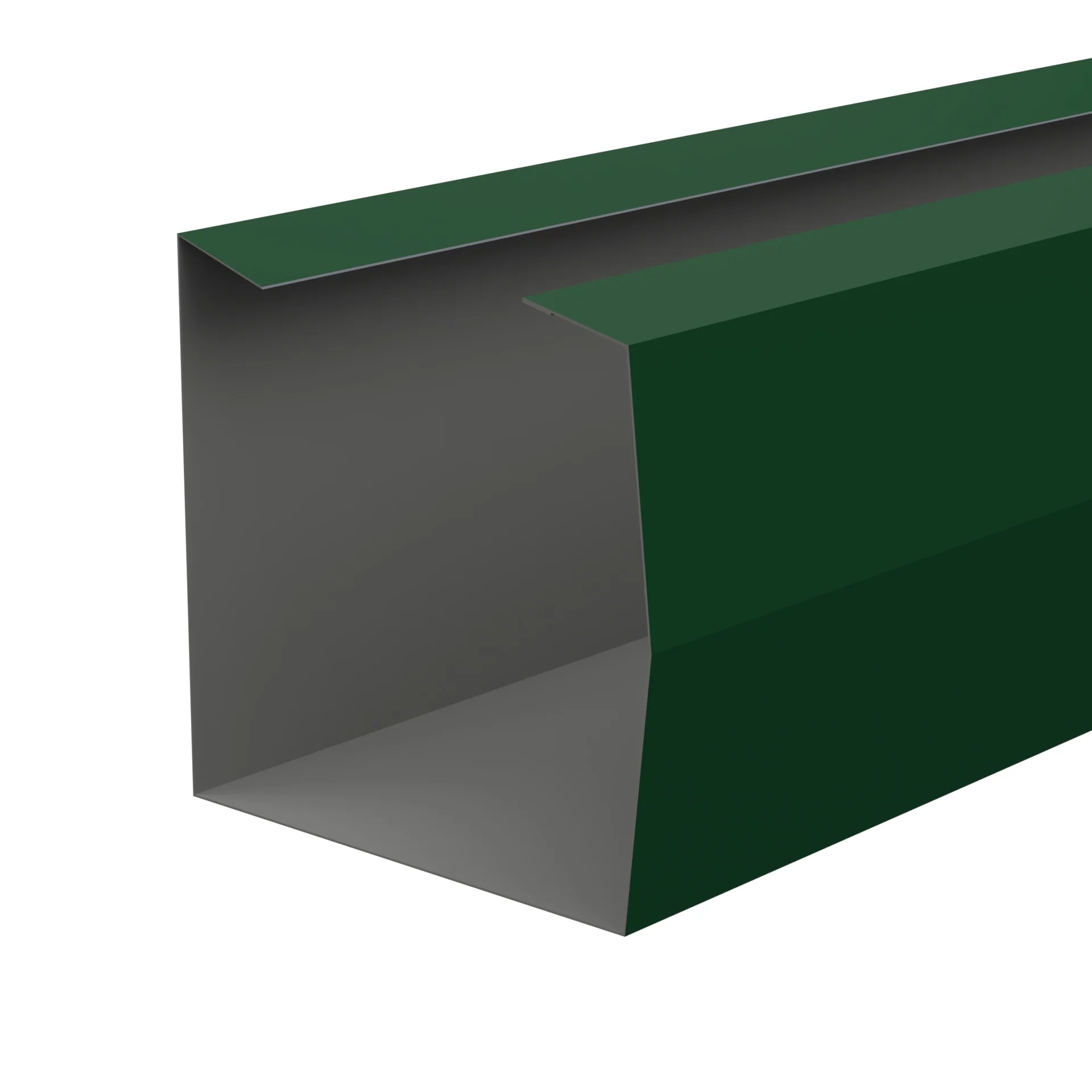 Trimline Gutter 0.7 3m Polyester in Dark/Moss Green