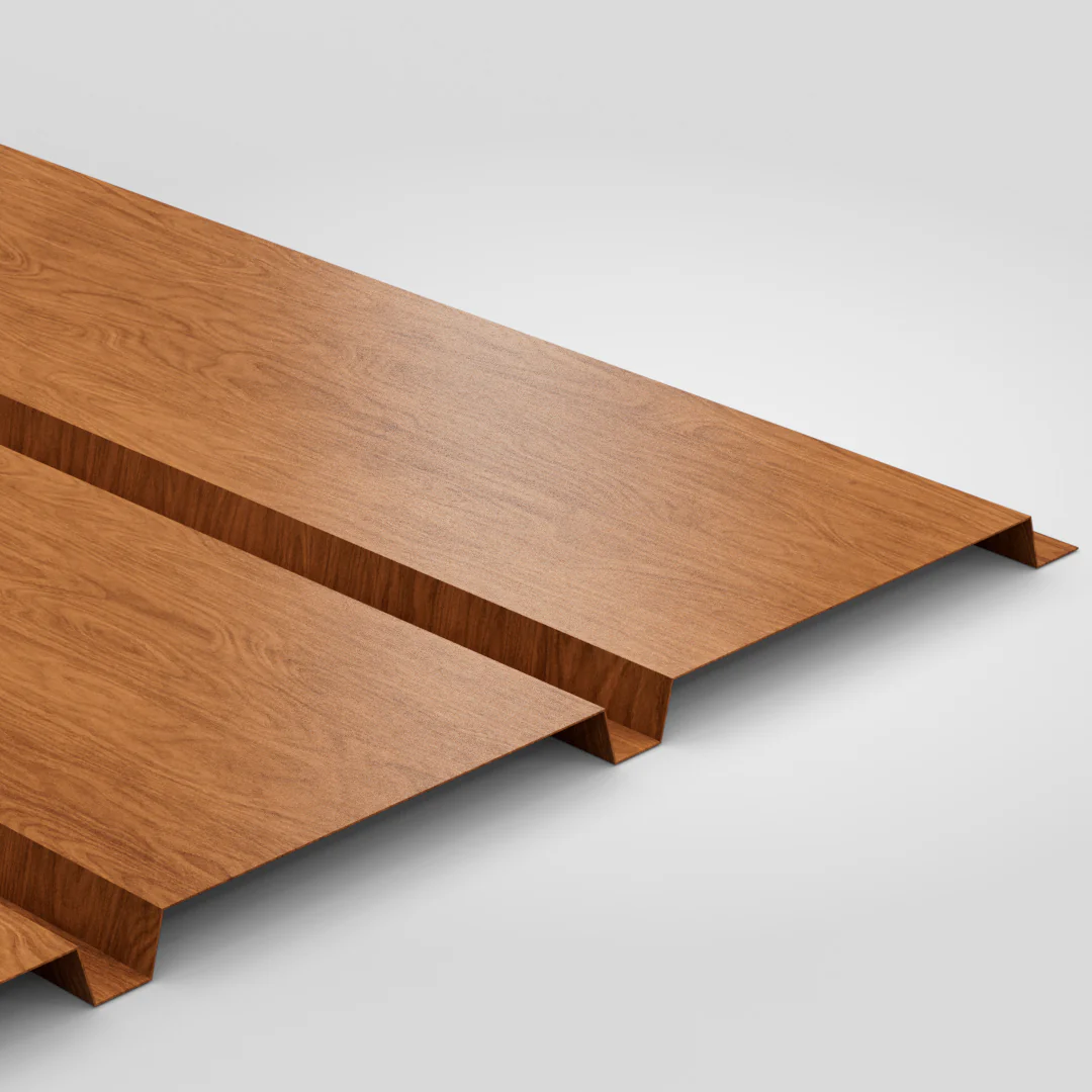 Plank Profile Woodgrain Steel Cladding Sheets - Image 3